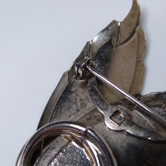 Vintage Metal Feather Brooch - Picture 12 of 16